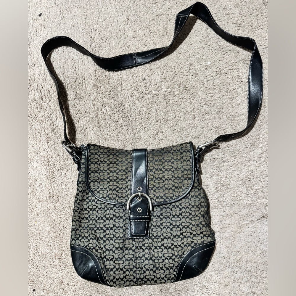 Coach Black and Gray Crossbody Bag